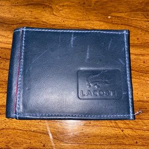 Men’s LACOSTE Navy Leather Wallet